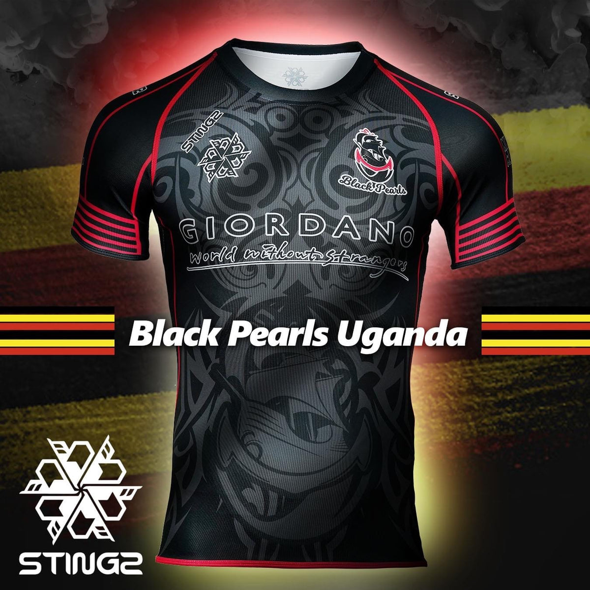 Replica Uganda Black Pearls Rugby Jersey – Stingz Sportswear